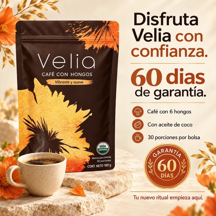 VeliaCafé con Hongos - Energía sin Bajón y Mente Clara Todo el Día